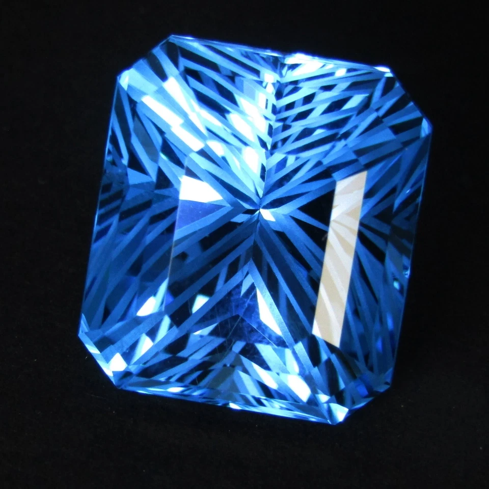 Increíble Topacio Azul Suizo Natural 21.71Cts 15.3x13.5mm Corte Radiante Gema Suelta VDO Foto 4 de 4