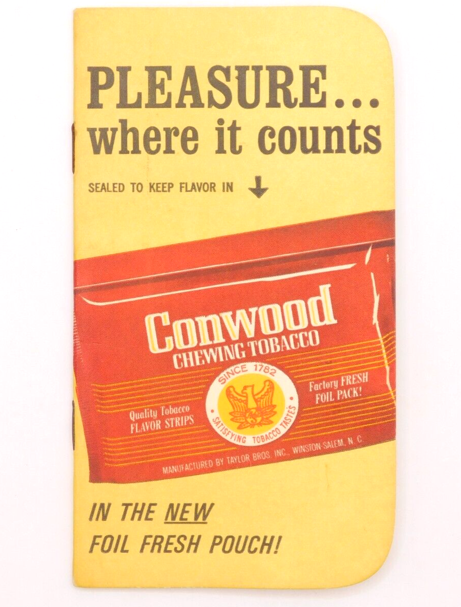 Vintage Conwood Chewing Tobacco Ledger Farm Booklet Journal Ag  Advertisement