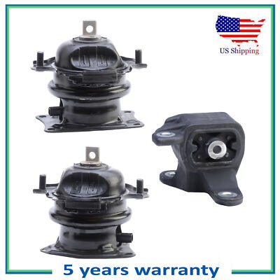 Set 3PCS Engine Motor & Trans Mount for Auto For 16-19 Honda Pilot 3.5L 6 Speed
