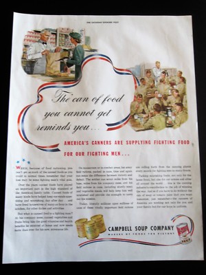 Ration Cans Supply Troops WWII Campbell Soup Ad | eBay
