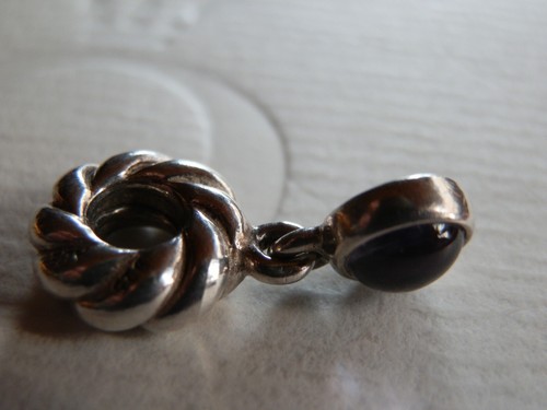 100% GENUINE PANDORA RARE RETIRED AMETHYST DANGLE CHARM-790435AM - Picture 2 of 8