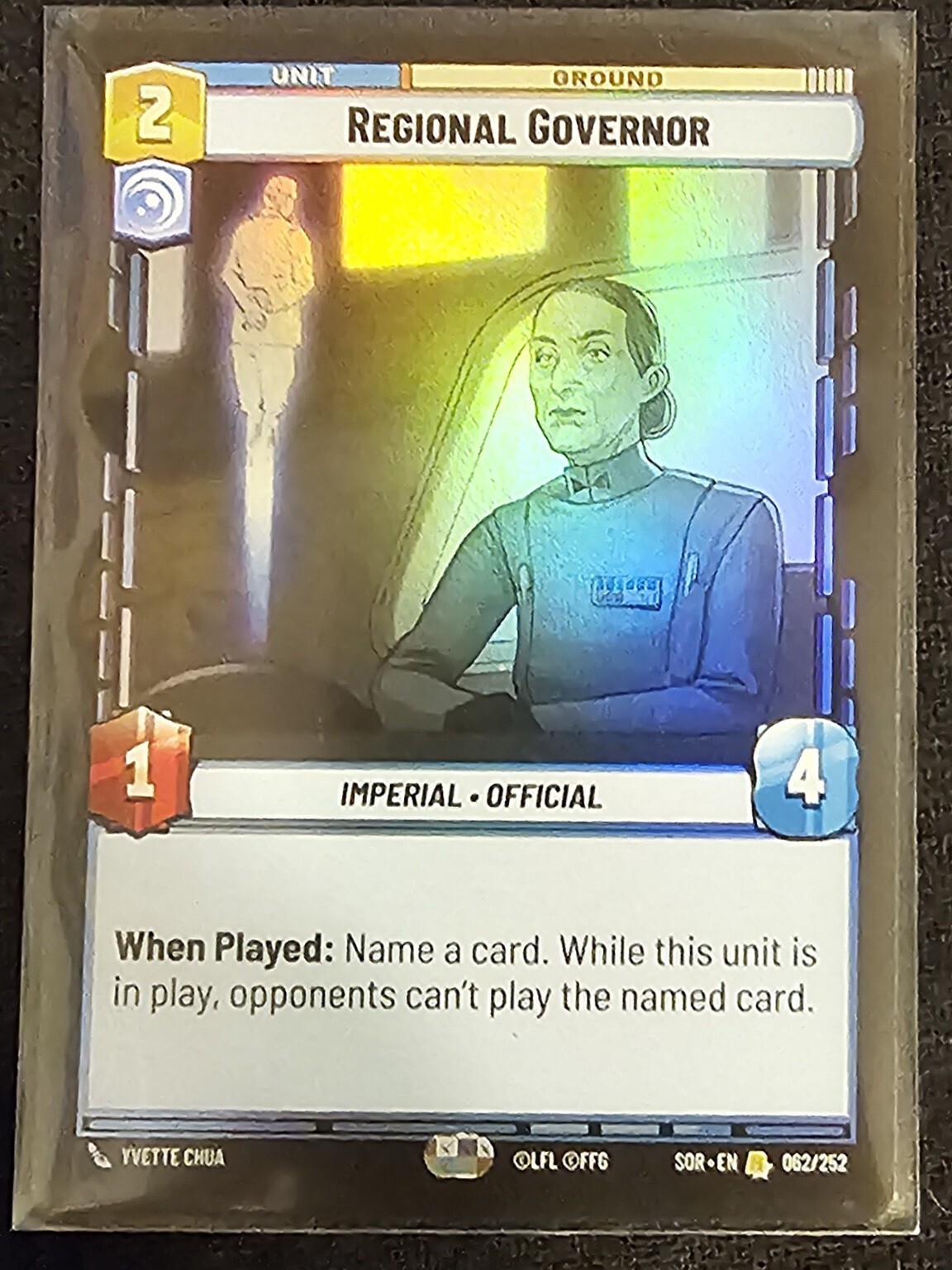 Regional Governor FOIL RARE 062 - Star Wars Unlimited: Spark of Rebellion