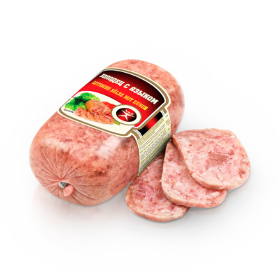 Lettische Sülze mit Zunge, Sovetskij Standard 415 g Bauernsülze Холодец с языком
