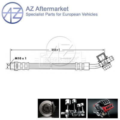 Fits Audi A4 1997-2001 AZ Rear Outer Brake Hose 8D0611775J