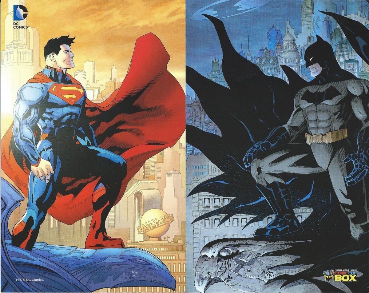 Superman And Batman Comic Art