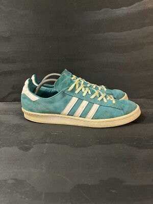 Adidas Authentic Campus 80s Mens Size 11.5 Mint Green White Suede Sneakers 
