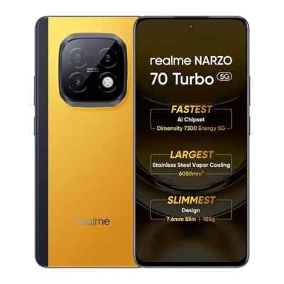 realme NARZO 70 Turbo 5G (Yellow,8GB RAM,128GB ) Dimensity 7300 Global Version.