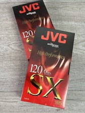 Lot of 2 JVC 6 hour VHS Tapes High Performance Brand New Unopened Condition
