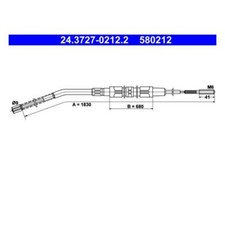 ATE 24.3727-0212.2 Câble de Frein à Main pour BMW E30