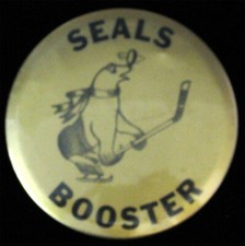 San Francisco Seals MEGA RARE Booster Pin VTG pre Oakland WHL Hockey pinback