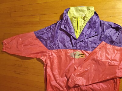 80～90年代Vintage- ウォーマースーツ上下セット:3L Ocean Pacific OP Vintage 80s 90s Windbreaker Jacket Neon Green