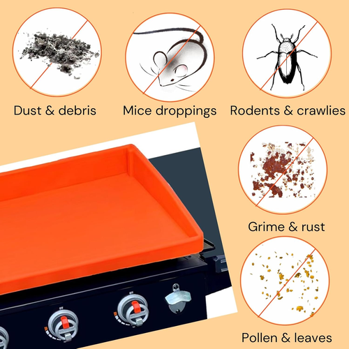 22-Inch Silicone Griddle Mat for Blackstone Grill - All-Season Protection, Orang - Picture 5 of 12