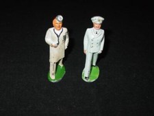  2 VTG Barclay Manoil - Marching Naval Officer  Dr / Doctor - Hollow Cast VG 