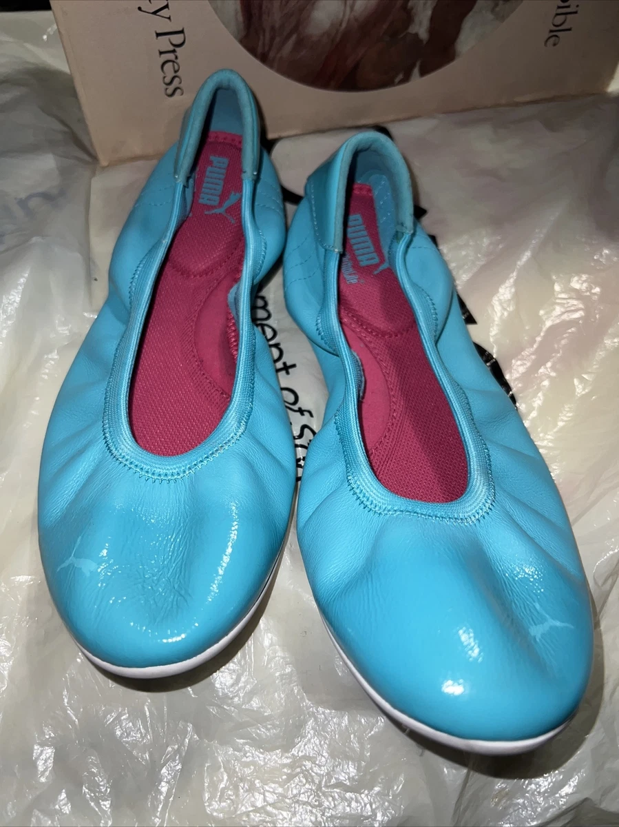 PUMA Ballerina Flats Turquoise Slip Ons Shoes Size 8.5 eBay