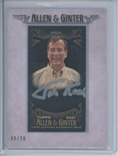 2021 Topps Allen Ginter X Jim Koch Sam Adams Beer SILVER INK AUTO 9/20