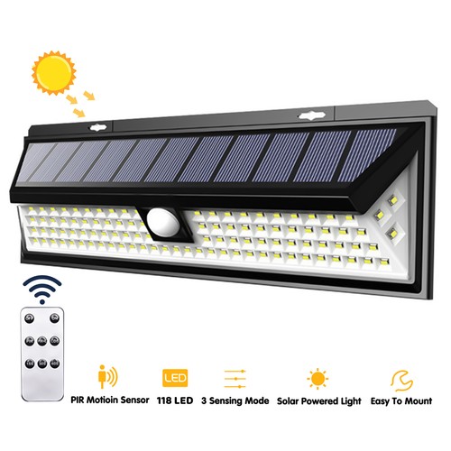 1-2Pcs LED Solar Power Wall Light Waterproof Outdoor PIR Motion Sensor Path Lamp - Picture 12 of 18