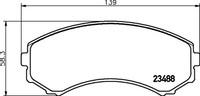 Hella Pagid Bremsbelagsatz Scheibenbremse 8DB 355 009-461 FüR Mitsubishi Pajero
