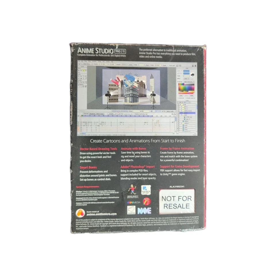 Smith Micro Anime Studio Pro 11 Hybrid Retail Full Version New Factory Sealed - Image 2 of 4
