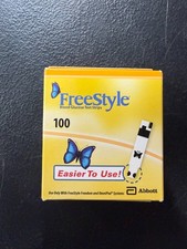 FreeStyle 100 Glucose Blood Test Strips Exp 10-31-26 New