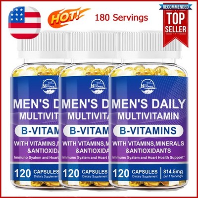 360Pcs Capsules Multivitamin MultiMineral for Men, Daily Mens Vitamin Supplement