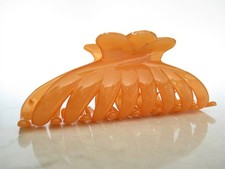 Large peach orange hair claw clip for thick hair