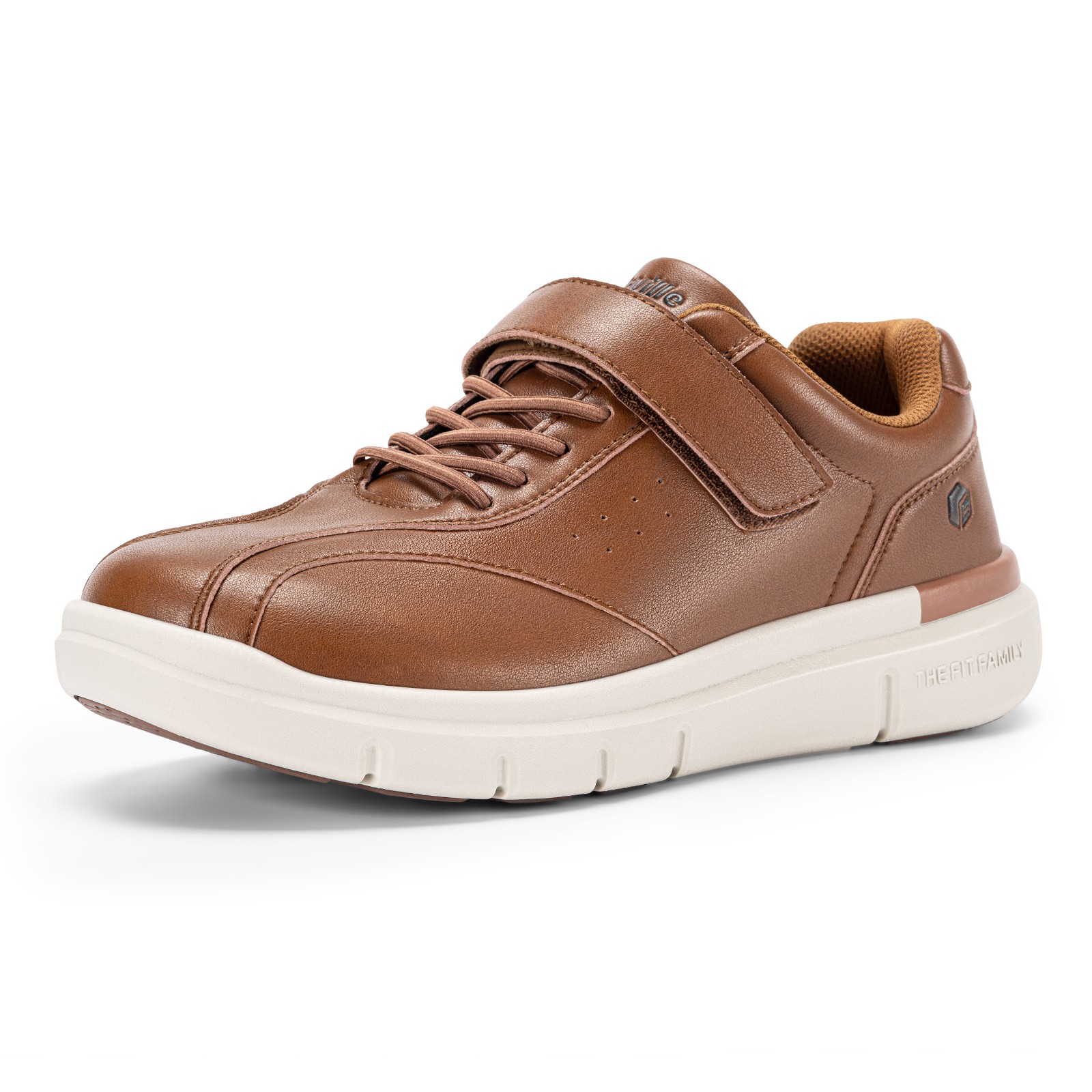 FitVille Diabetic Shoes for Men Wide Leather Shoes Orthopedic Dress Sneakers