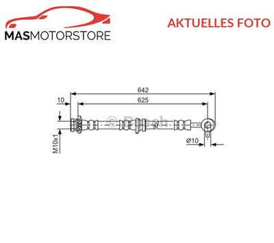 BREMSSCHLAUCH BREMSLEITUNG VORNE LINKS BOSCH 1 987 481 572 P FÜR NISSAN X-TRAIL