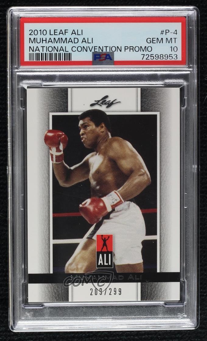2010 Leaf National Convention Promos 209/299 Muhammad Ali #P-4 PSA 10 GEM MT
