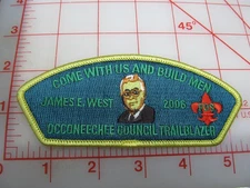 Occoneechee Council CSP collectible 2006 James E. west patch (gY)