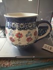 Polish Pottery Bubble Mug Boleslawiec #108 Stoneware 16 Oz. Floral A Sadaj — photo 1
