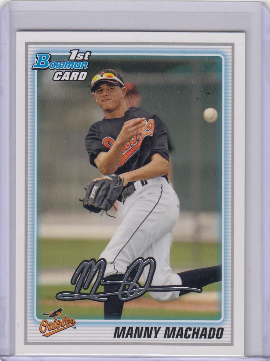 2010 BOWMAN DRAFT PICKS & PROSPECTS MANNY MACHADO RC #BDPP80