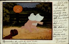HALLOWEEN JOL Sunbonnet Babies JI Austen 119 The Bogie Man UDB Mason MI PC
