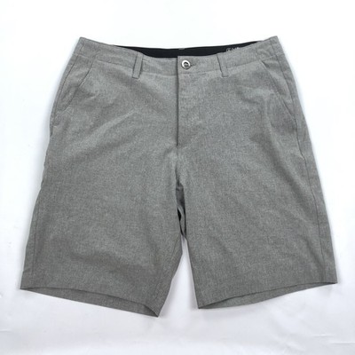 Volcom Men's Surf & Turf Hybrid Shorts Size 33 Gray 4-Way Stretch Flat Front
