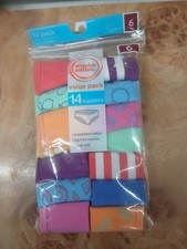 Wonder Nation Girls Hipster Underwear, 14-Pack Assorted Colors Size 6