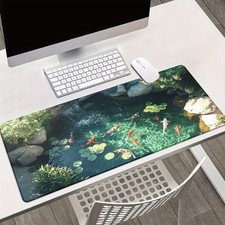 40 90cm 1pc Large Koi Fish Pond Design Gaming Mouse Pad  Desk Mat with Non-Slip