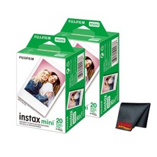 Fujifilm Instax Mini Instant Camera Film 40 Exposure  Cleaning Cloth