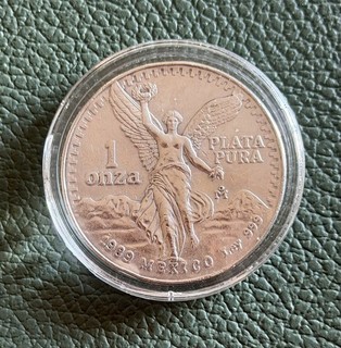 1 Oz Plata 999 México Libertad 1989. INDEPENDENCIA y LIBERTAD En Canto