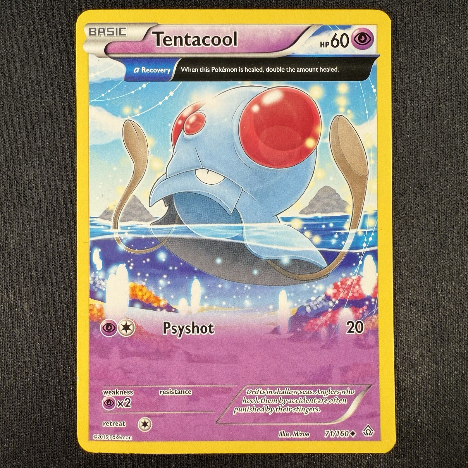 Pokemon TCG Tentacool (Alpha) 71/160 XY Primal Clash Regular Uncommon Card