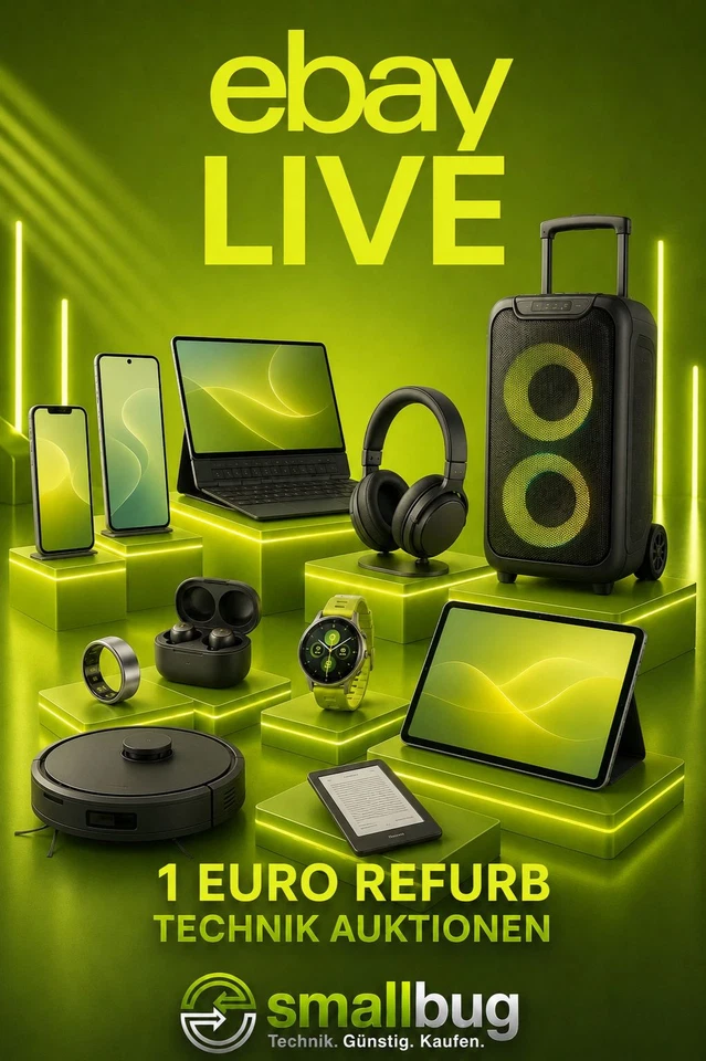 Refurbished Technik Talk m.vielen Auktionen ab 1€ Laptops, Smartphones u.a.