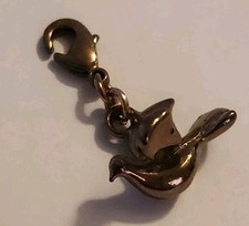 Gold Tone Peace Dove Bird Charm Lobster Clasp...
