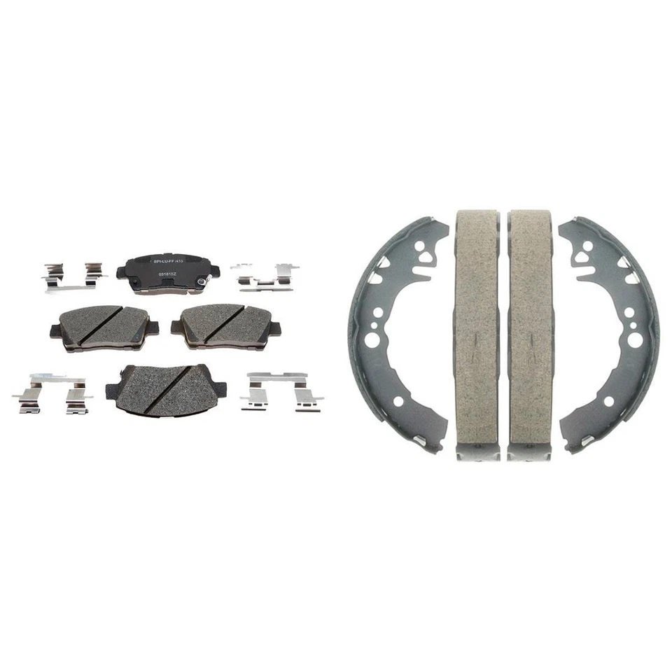 Kit pastillas de freno y zapatas de freno delanteras traseras de cerámica para Toyota Echo 2001-2005 Foto 4 de 4