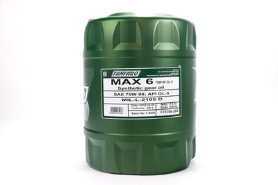 Schalt Getriebeöl FANFARO MAX 6 75W-90 GL-4/ GL-5 API 20 Liter Roller Getriebe 