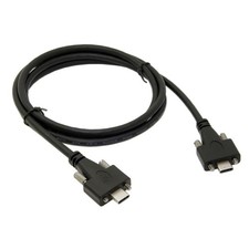 Dual Screw Locking USB 3.1 Type-C to 10Gbps USB-C Data Cable Panel Mount Type