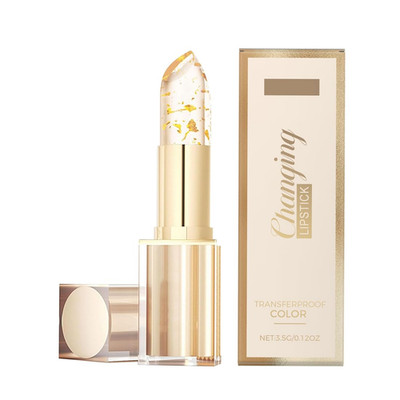 Temperaturänderung Lippenstift, 24 Stunden Halt Gold Transparente Lip Balm Lippe