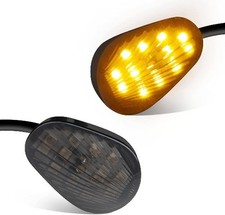 Flush Mount Motorcycle Turn Signals Smoked Lens LED Blinkers Color: For Yamaha