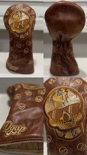 SWAG DGAP Golf: REAL SNAKE & LEATHER Skull Driver Cover | Made in the USA