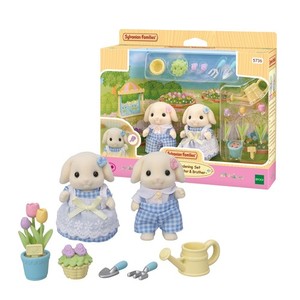 Sylvanian Families 5736 - Blossom Gardening Set, Flora Rabbit Sister & Brothe...