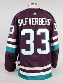 2023 24 Jakob Silfverberg Ducks Game Used 30Th Anniversary Jersey Set 2