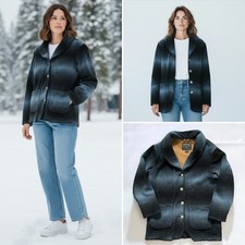 Vintage Woolrich John Rich & Bros Made in USA Shawl Collar Fleece Jacket Women S