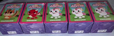Lot of 5 McDonald s 2023 Adopt Me Toy  Unicorn, Dragon, Chipmunk Happy Meal Toy